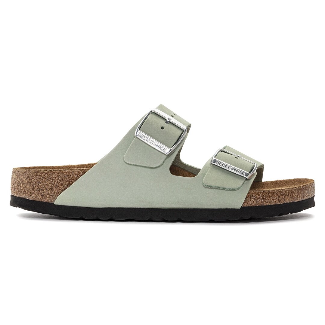 Birkenstock Arizona Soft Footbed Nubuck Kadın Yeşil Terlik 1024213