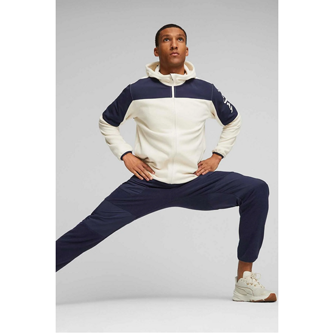 Puma Fit Hybrid Polar Fleece Woven Erkek Kapüşonlu Ceket 52389187