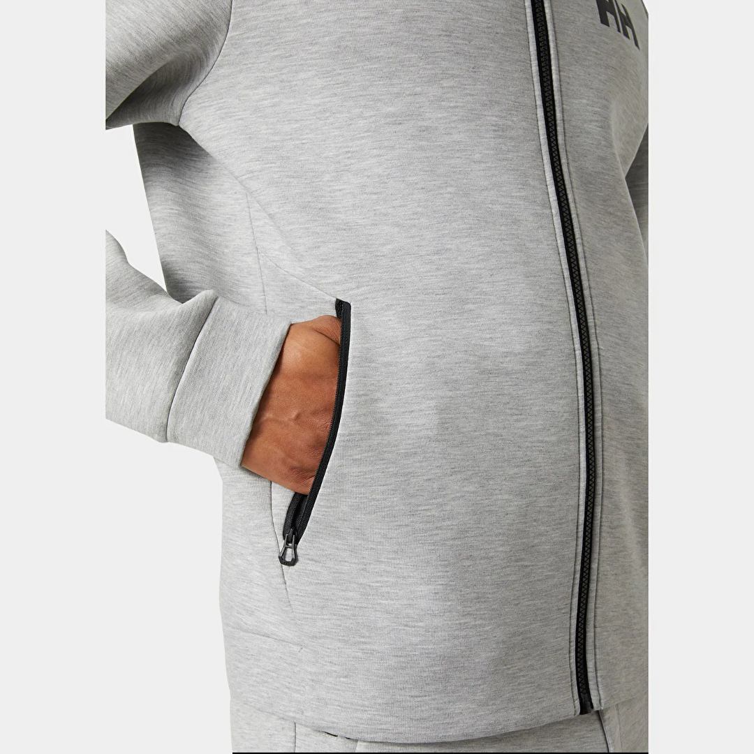Helly Hansen Hp Ocean Sailing Full Zip 2.0 Erkek Gri Kapüşonlu