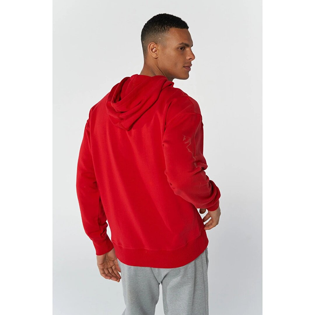 Hummel Adrian Erkek Kırmızı Kapüşonlu Sweatshirt 921645-3658