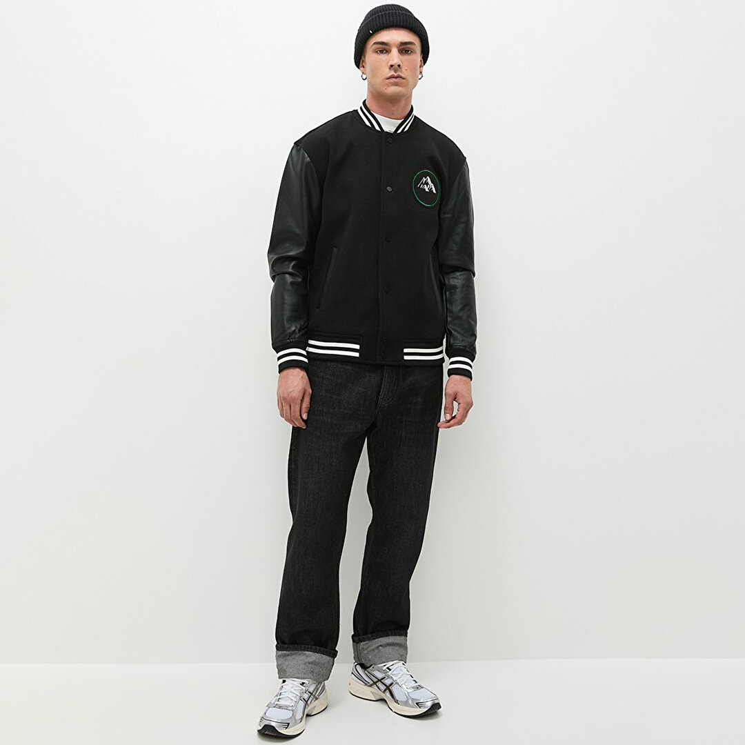 Only&Sons Jason Varsity Erkek Siyah Hakim Yaka Ceket 22026189-BLK