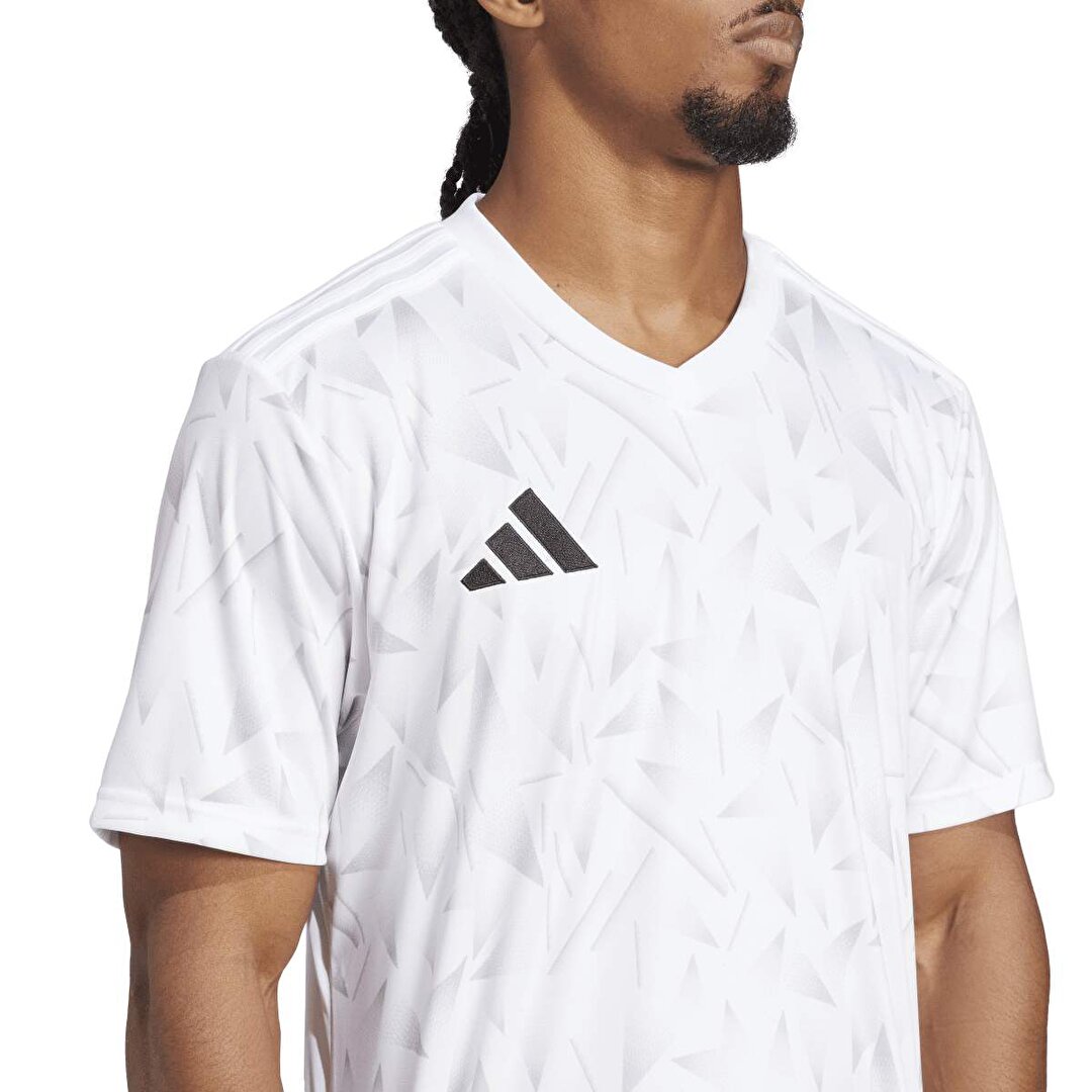 adidas Icon 25 Jsy M Erkek Beyaz V Yaka Tişört JN6986 - Sporthink