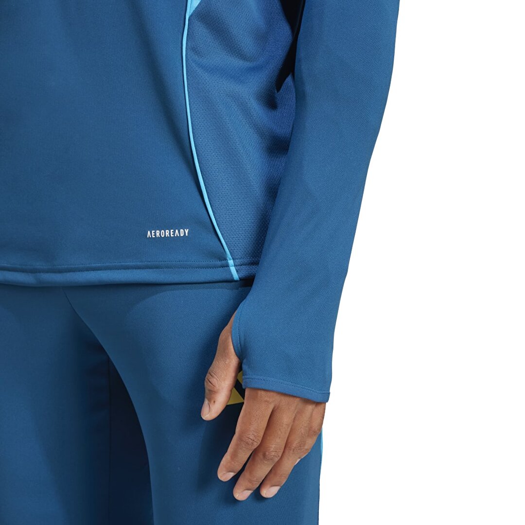adidas Tiro25C Training Top Erkek Mavi Dik Yaka Ceket JC7012