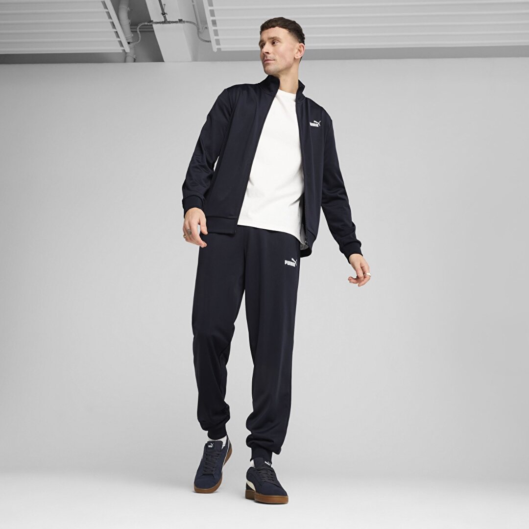 Puma Essentials Poly Erkek Siyah Dik Yaka Eşofman Takımı 68484716