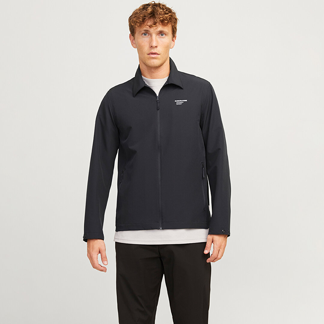 Jack&Jones Aero Shirt Erkek Siyah Klasik Yaka Ceket 12262163-BLK