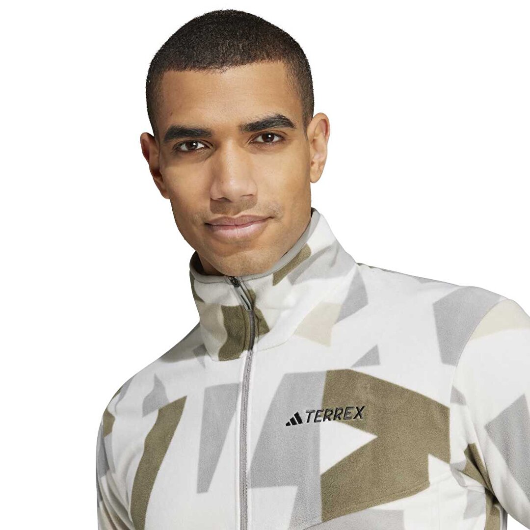 adidas Terrex Multi Printed Full Zip Erkek Dik Yaka Polar IX7719