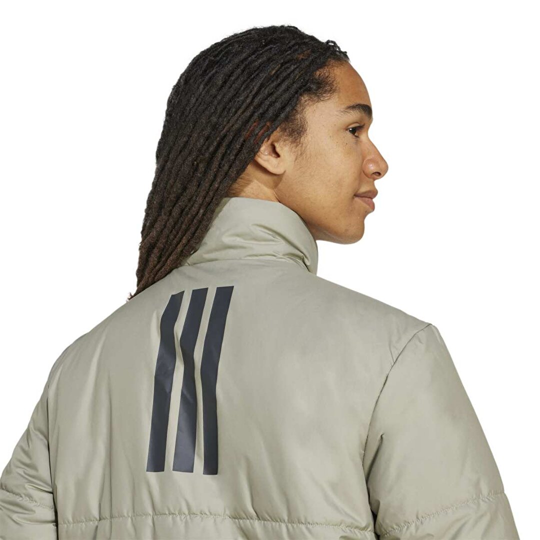 adidas Basic 3 Stripes Insulated Climawarm Erkek Bej Dik Yaka Mont