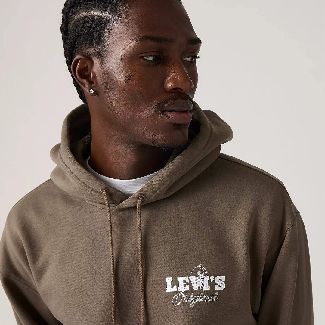 Levi's Relaxed Graphic Erkek Kahverengi Sweatshirt 38479-0432