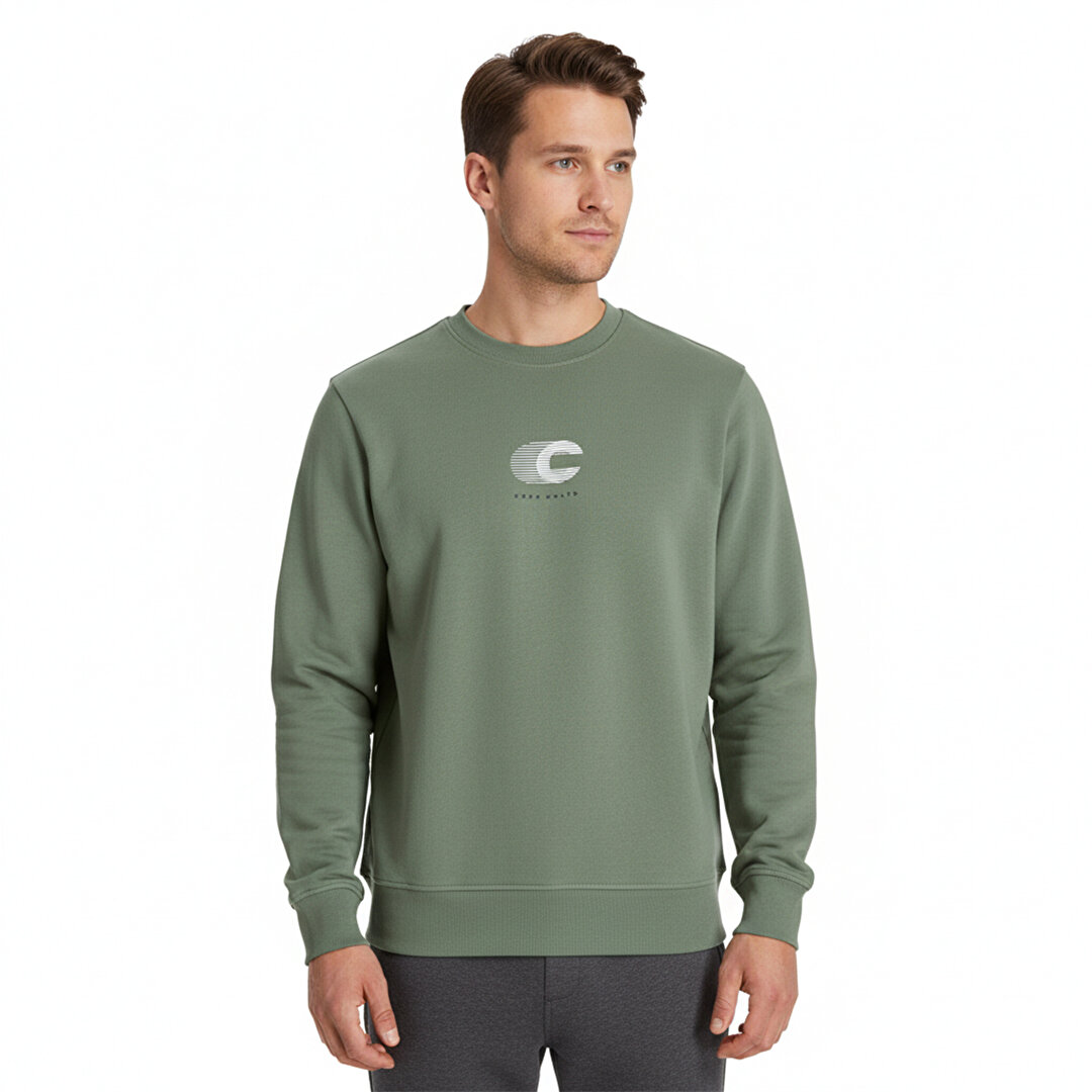 Jack&Jones Vibrant Erkek Yeşil Bisiklet Yaka Sweatshirt 12277749