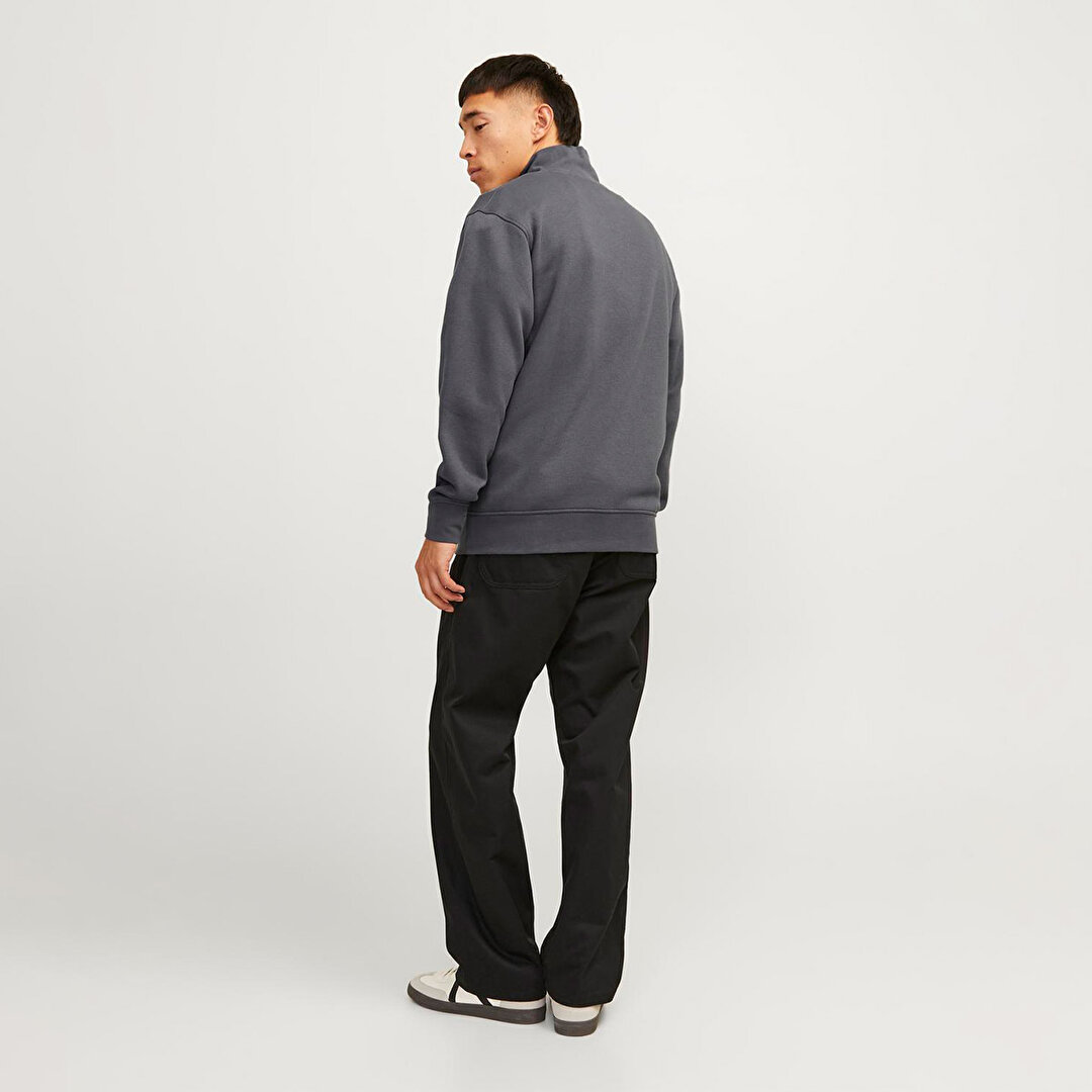Jack&Jones Vesterbro Quarter Zip Erkek Gri Bisiklet Yaka