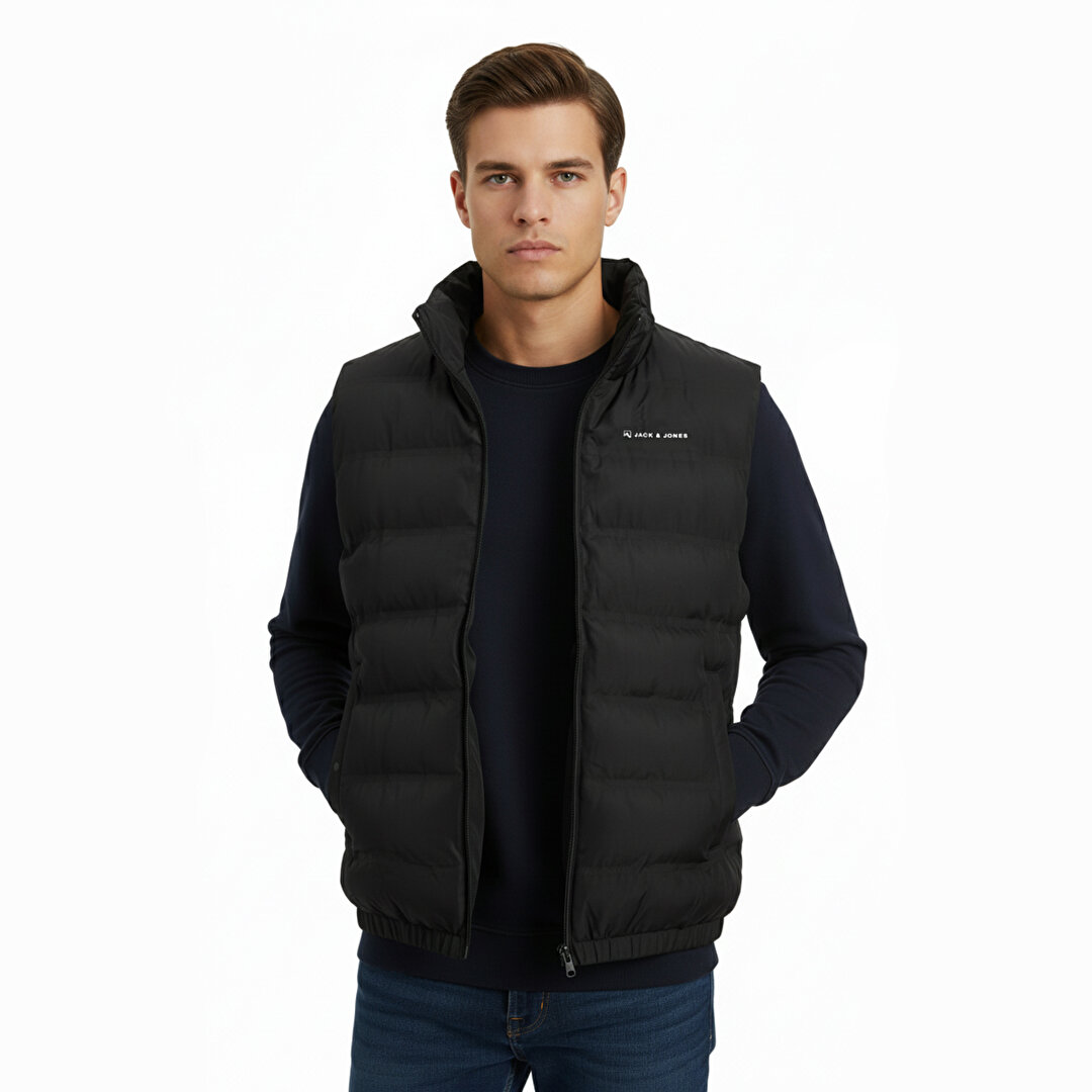 Jack&Jones Alpes Heat Quilted Bodywarmer Erkek Siyah Yelek