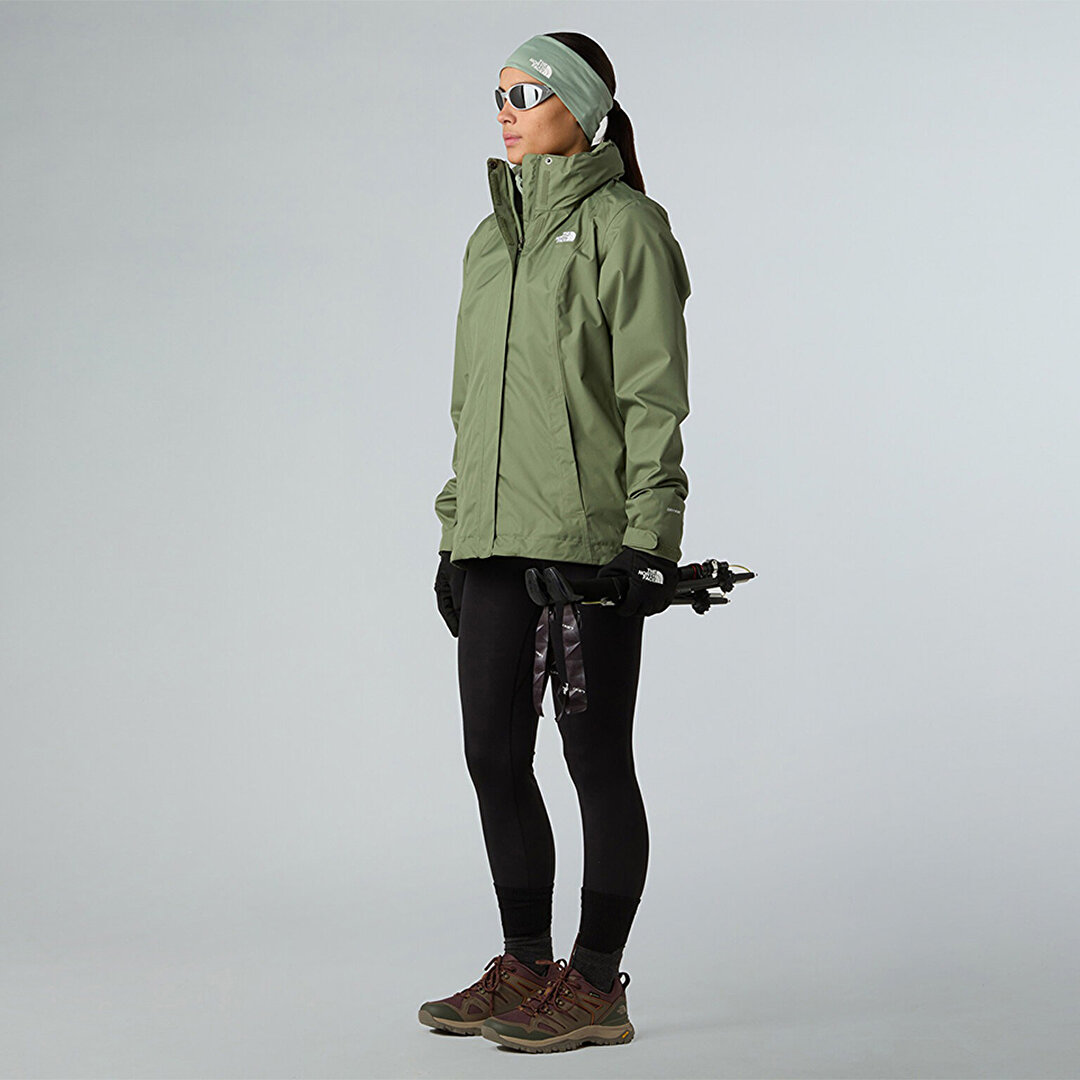 The North Face Evolve II Triclimate Kadın Haki Kapüşonlu Mont