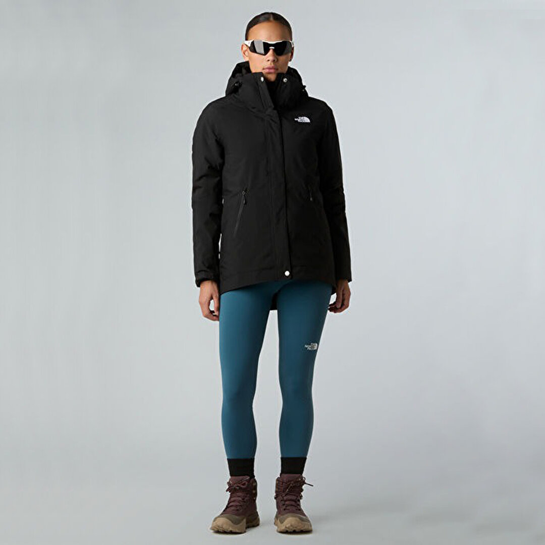 【TRANSIT】フード付きブラックジャケット The North Face Inlux Insulated Kadın Siyah Kapüşonlu Mont