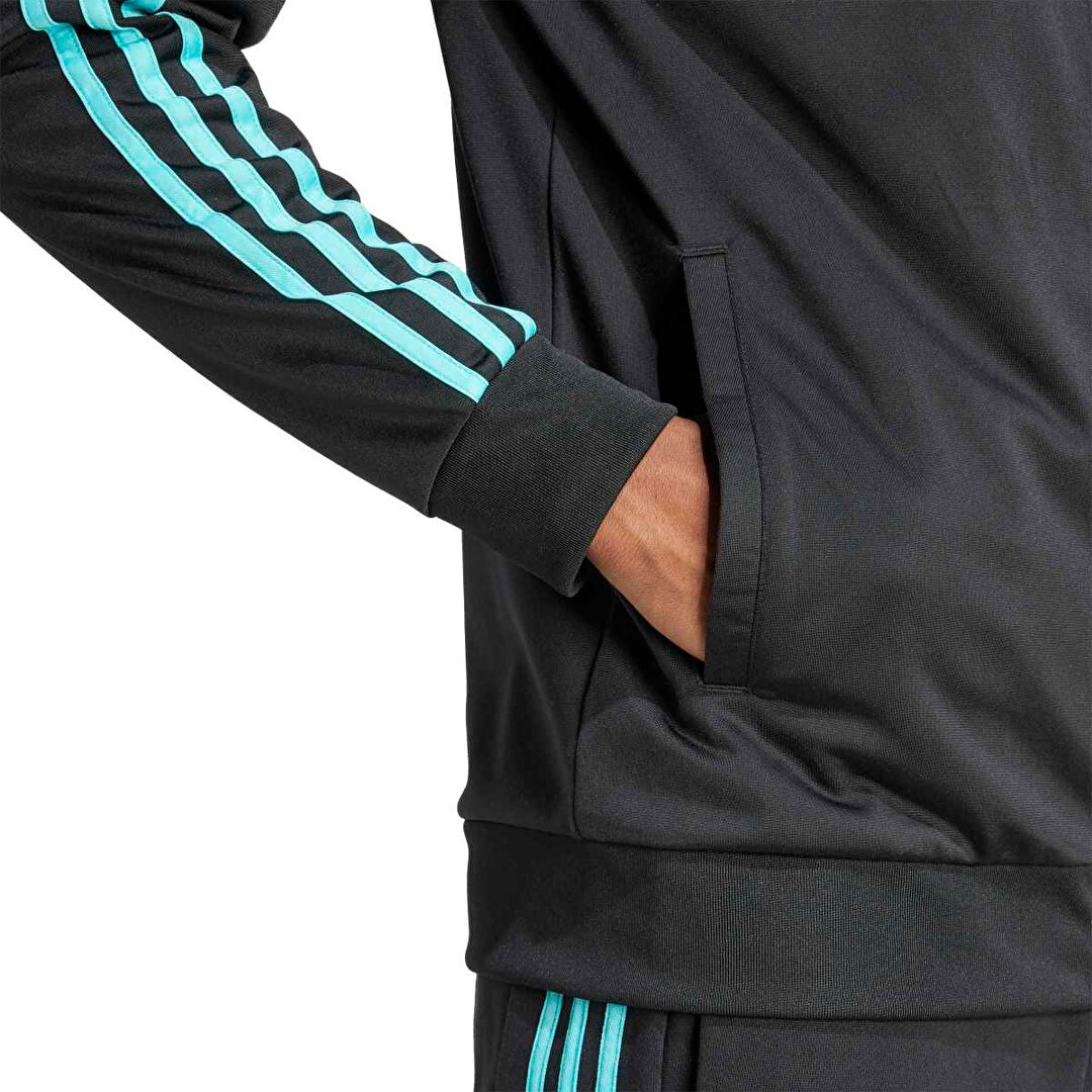 adidas Mercedes DNA TT Erkek Siyah Dik Yaka Ceket JV5355 - Sporthink