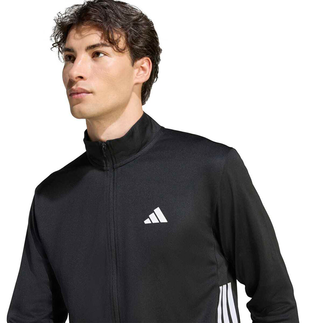 adidas Workout Essentials Allset 3 Stripes Erkek Siyah Dik Yaka