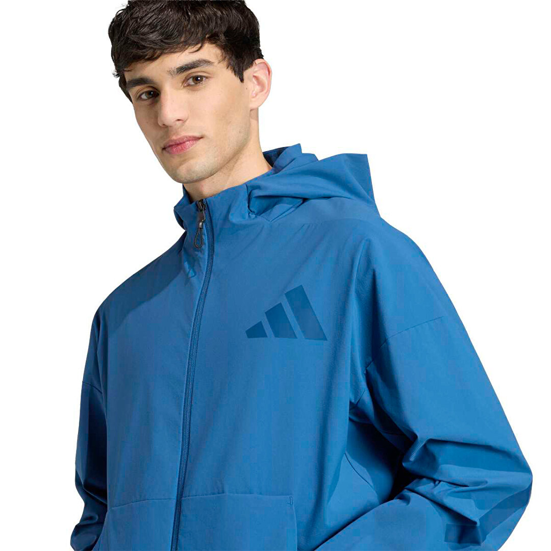 adidas Z.N.E. Woven Erkek Mavi Kapüşonlu Ceket KF1823 - Sporthink