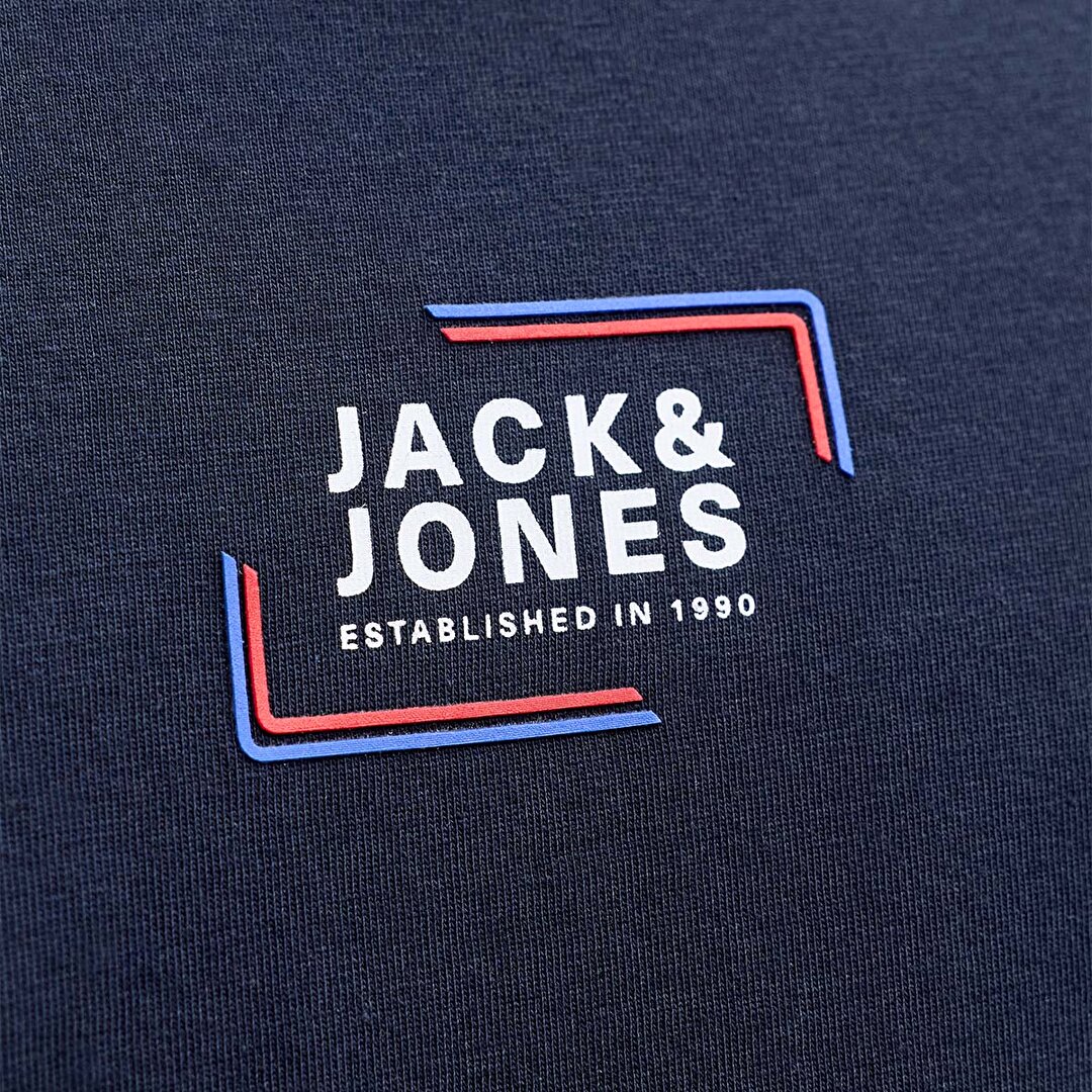 Jack&Jones Corp Graphic Erkek Lacivert Tişört 12268415-NVY - Sporthink
