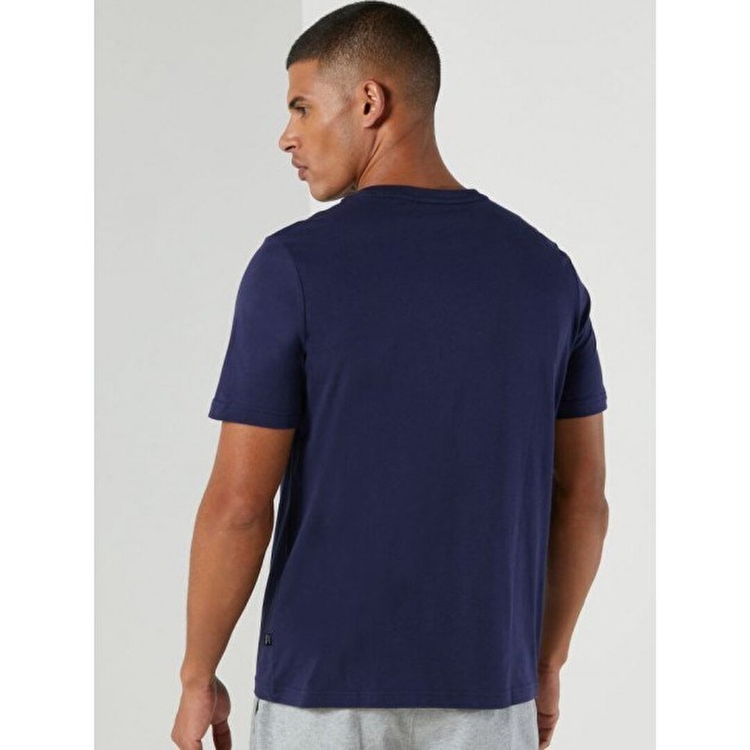 Puma Ess Logo Erkek Lacivert Bisiklet Yaka Tişört 58666606 - Sporthink