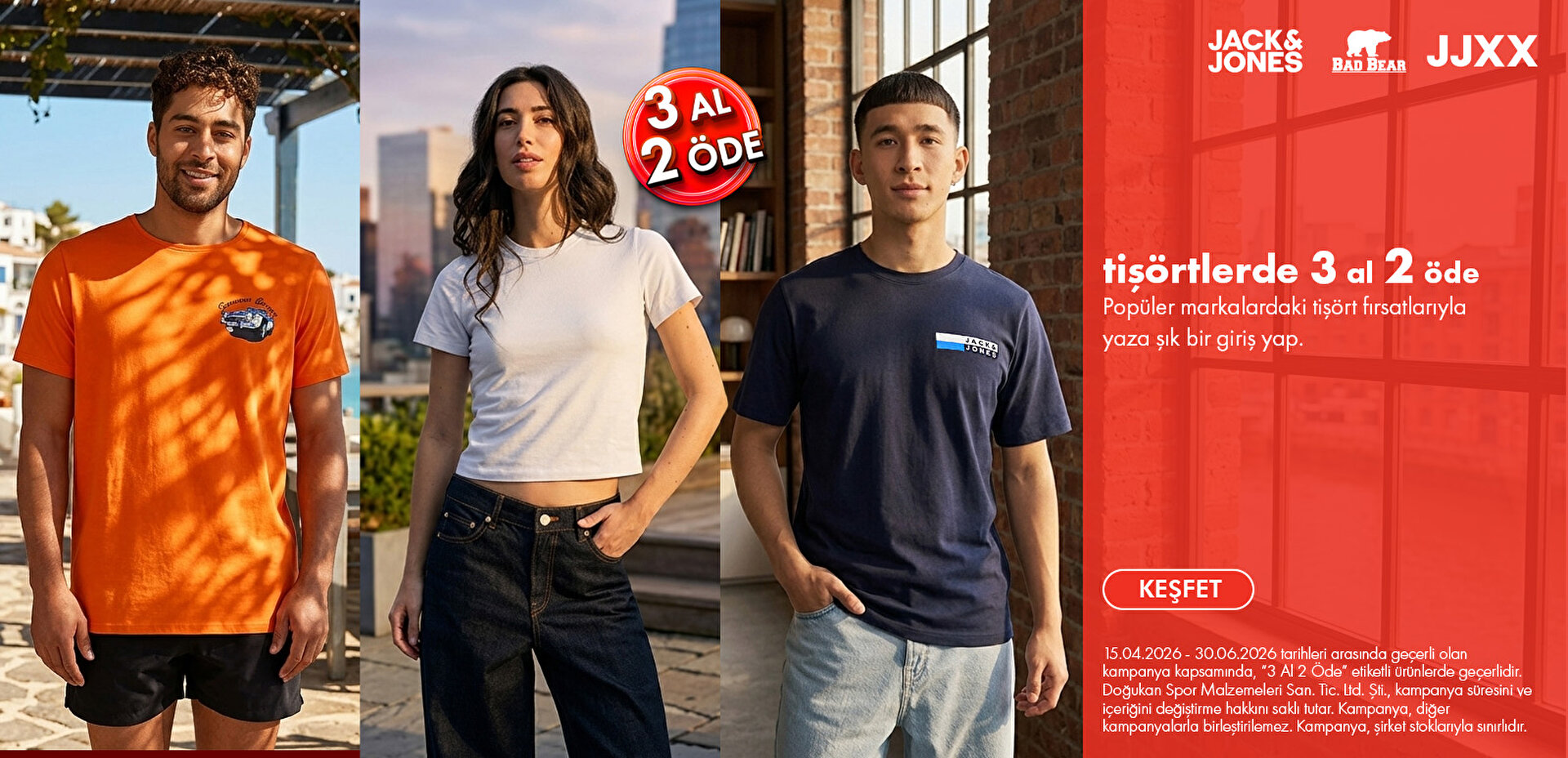 Slide | Tişörtlerde 3 al 2 öde