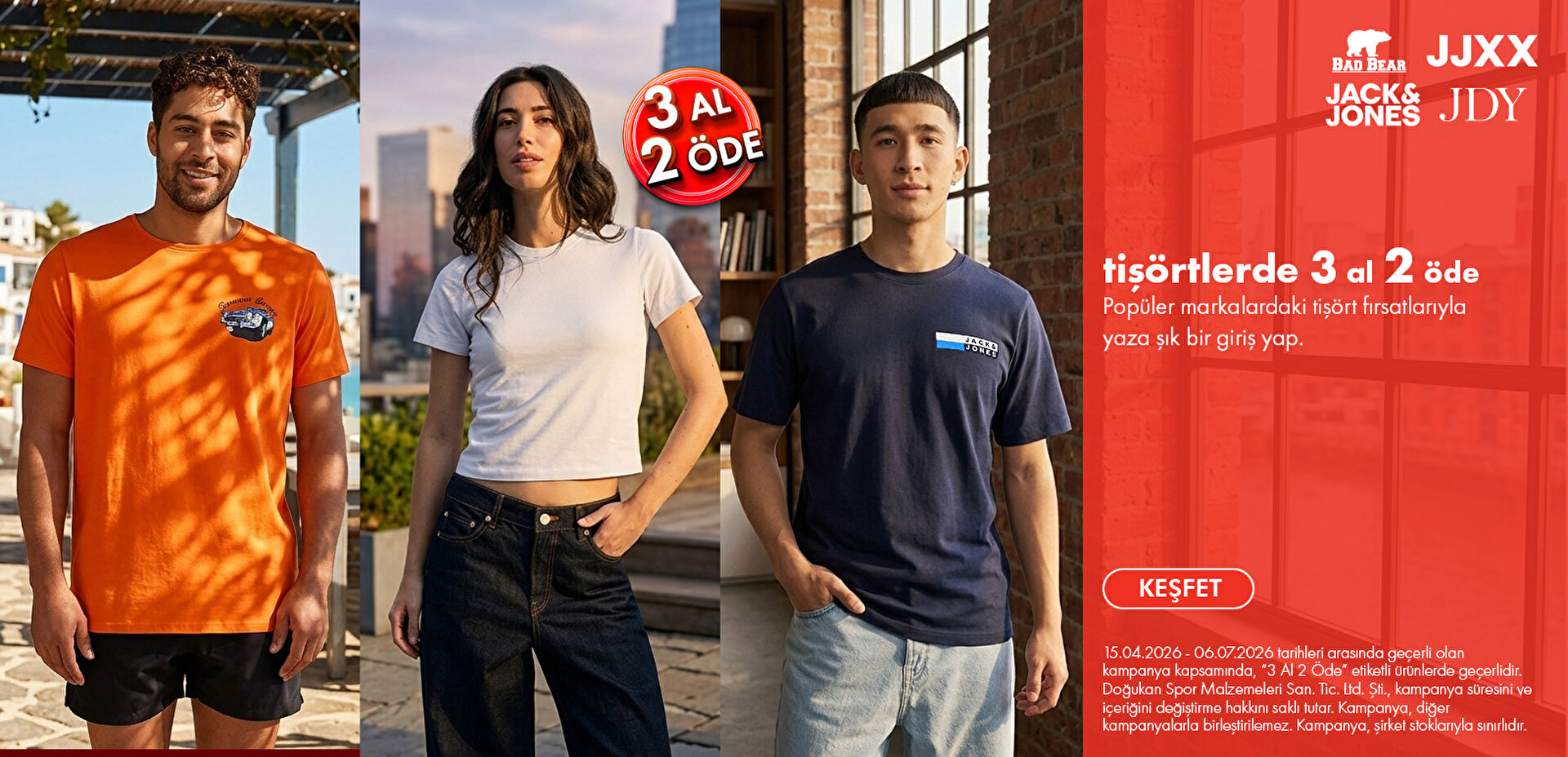 Slide | Tişörtlerde 3 al 2 öde