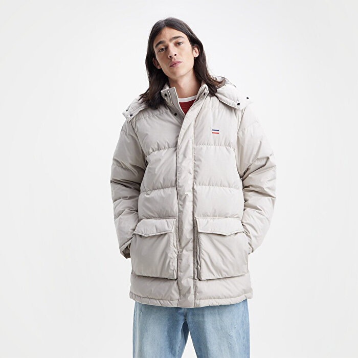 Levi's Fille Mid 2.0 Erkek Bej Kapüşonlu Mont
