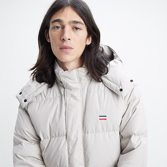 Levi's Fille Mid 2.0 Erkek Bej Kapüşonlu Mont