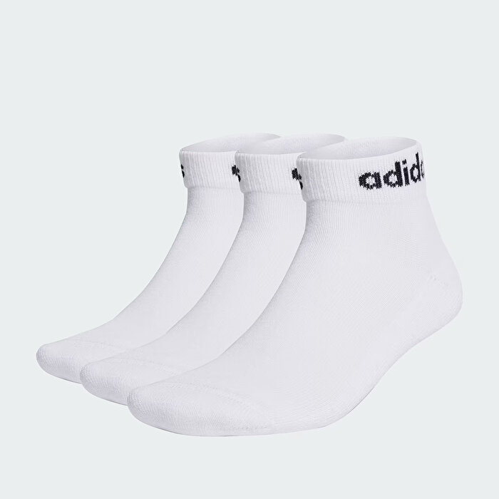 adidas Linear Ankle Cushioned 3' lü Beyaz Çorap