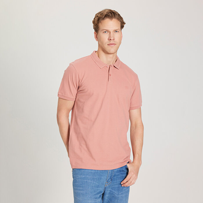 Wrangler Erkek Pembe Polo Yaka Tişört
