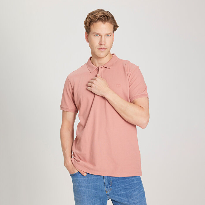 Wrangler Erkek Pembe Polo Yaka Tişört
