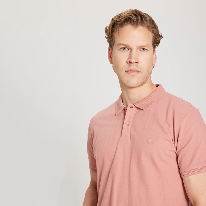 Wrangler Erkek Pembe Polo Yaka Tişört