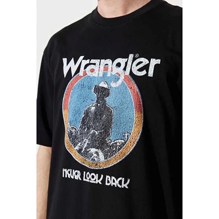 Wrangler Erkek Siyah Bisiklet Yaka Tişört