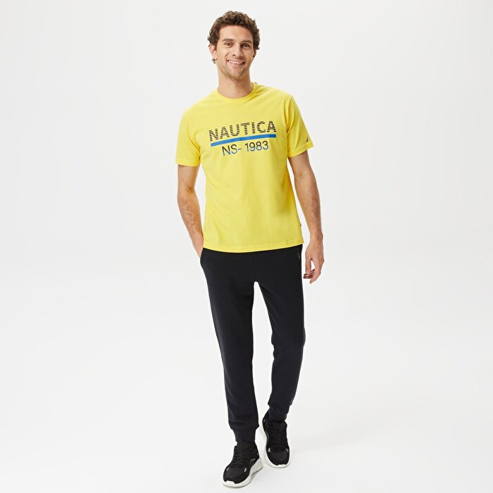 Nautica V35532T Erkek Sarı Bisiklet Yaka Tişört