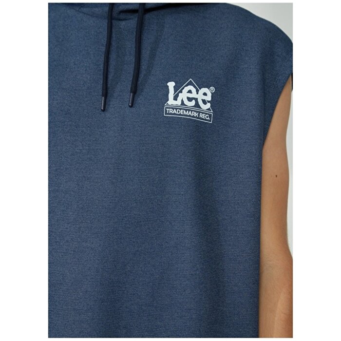 Lee Erkek Lacivert Kapüşonlu Sweatshirt