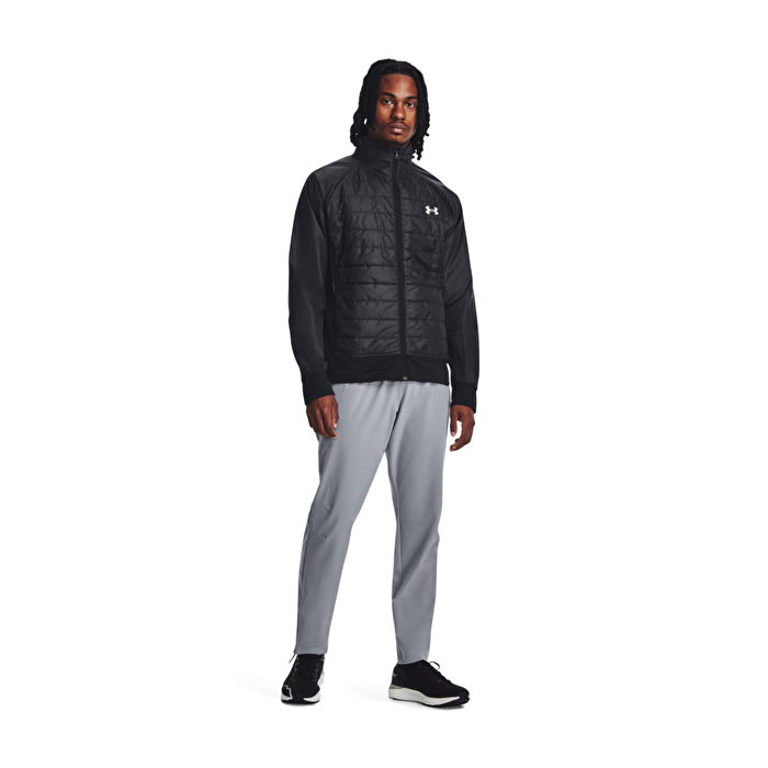 Under Armour Storm Insulated Run Hybrid Erkek Siyah Dik Yaka Mont