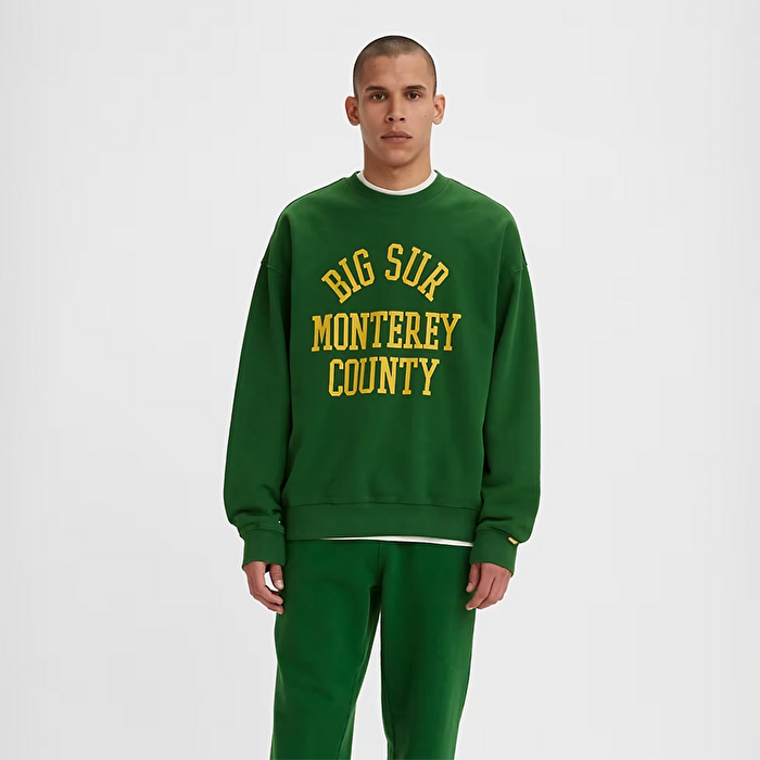 Levi's Crew Neck Gold Tab Erkek Yeşil Yuvarlak Yaka Sweatshirt