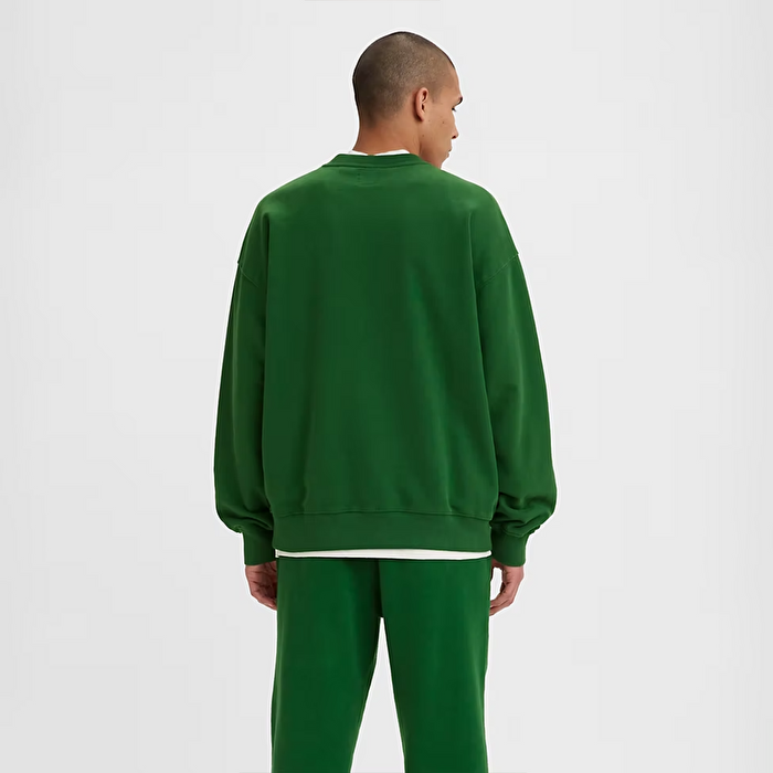Levi's Crew Neck Gold Tab Erkek Yeşil Yuvarlak Yaka Sweatshirt