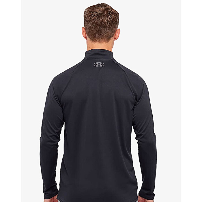 Under Armour Tech 2.0 1/2 Zip Erkek Siyah Uzun Kollu Tişört