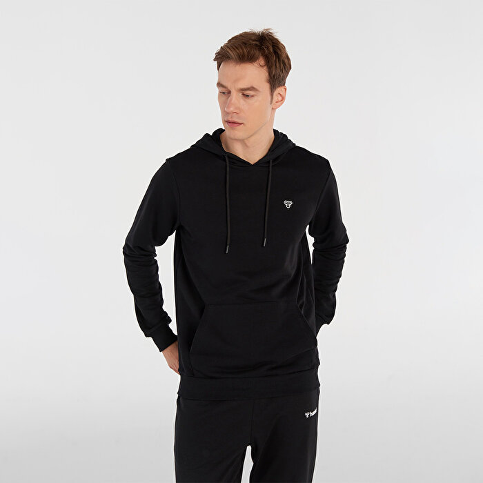 Hummel T-Ic Ico Erkek Siyah Kapüşonlu Sweatshirt