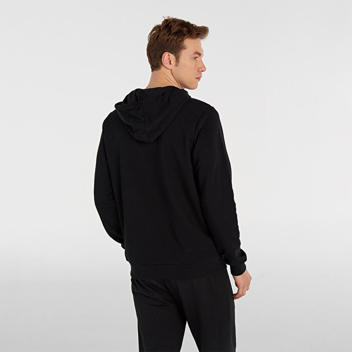 Hummel T-Ic Ico Erkek Siyah Kapüşonlu Sweatshirt
