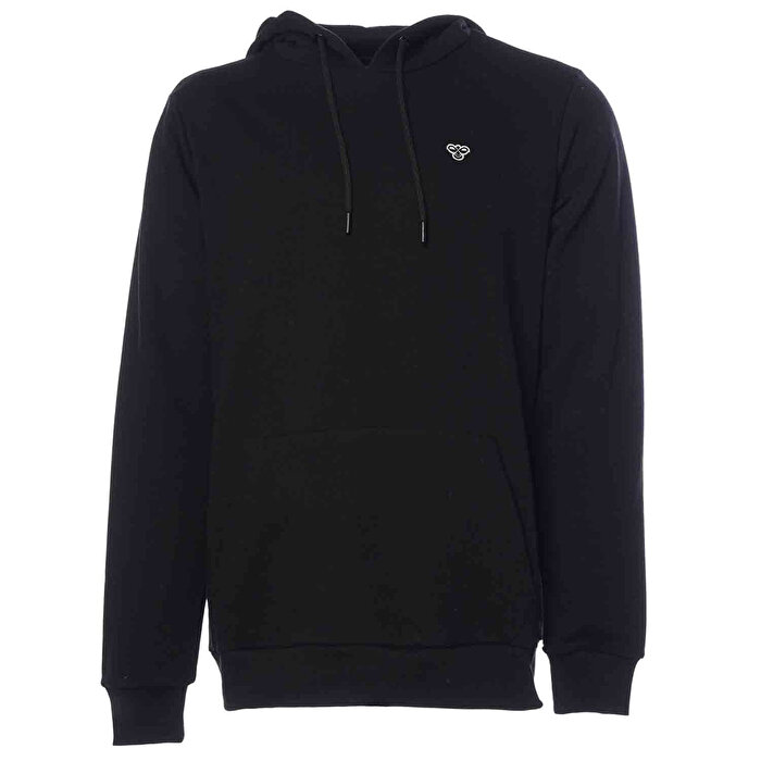 Hummel T-Ic Ico Erkek Siyah Kapüşonlu Sweatshirt