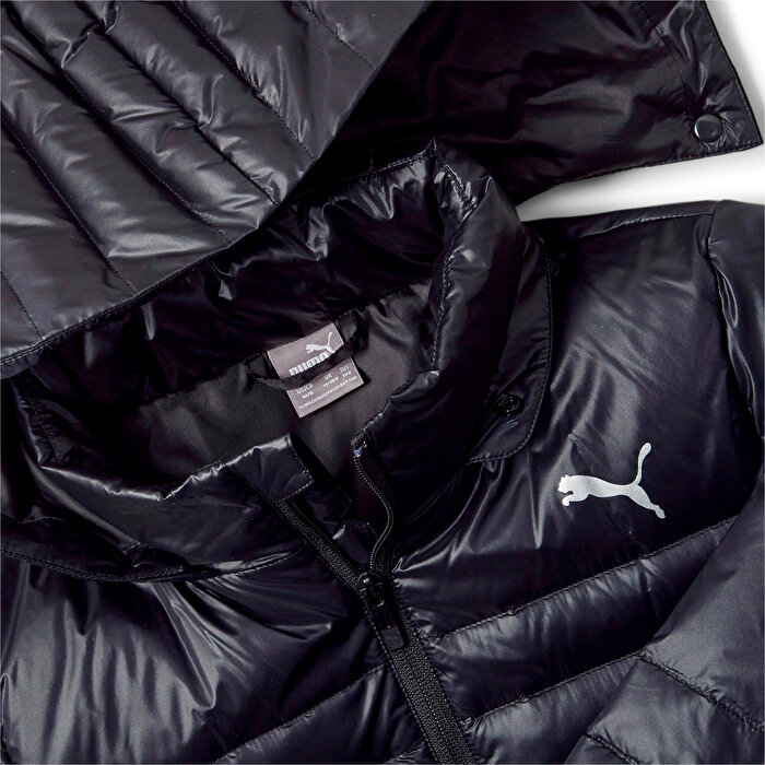 Puma Light Goose Kız Çocuk Siyah Kapüşonlu Mont