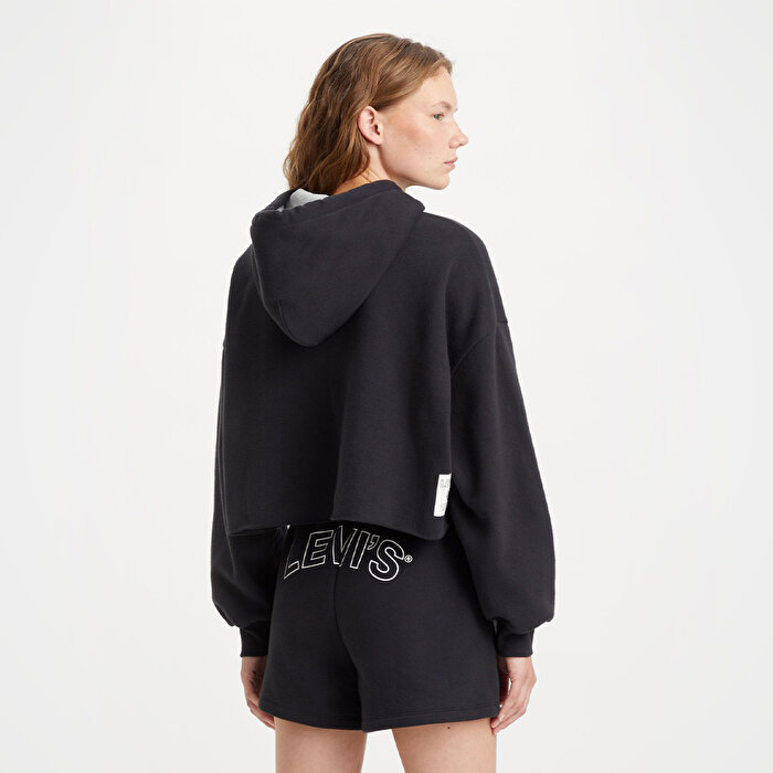 Levi's Graphic Crop Prism Kadın Siyah Kapüşonlu Hoodie