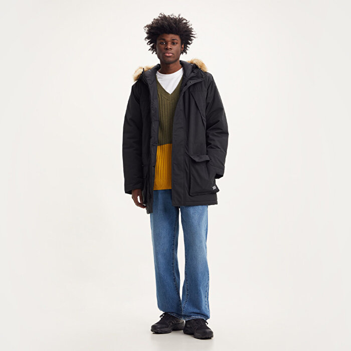 Levi's Prescott Erkek Siyah Kapüşonlu Mont