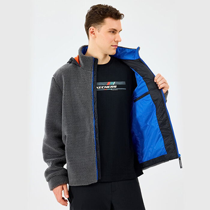 Skechers Outdoor Fleece Sherpa Erkek Kapüşonlu Ceket