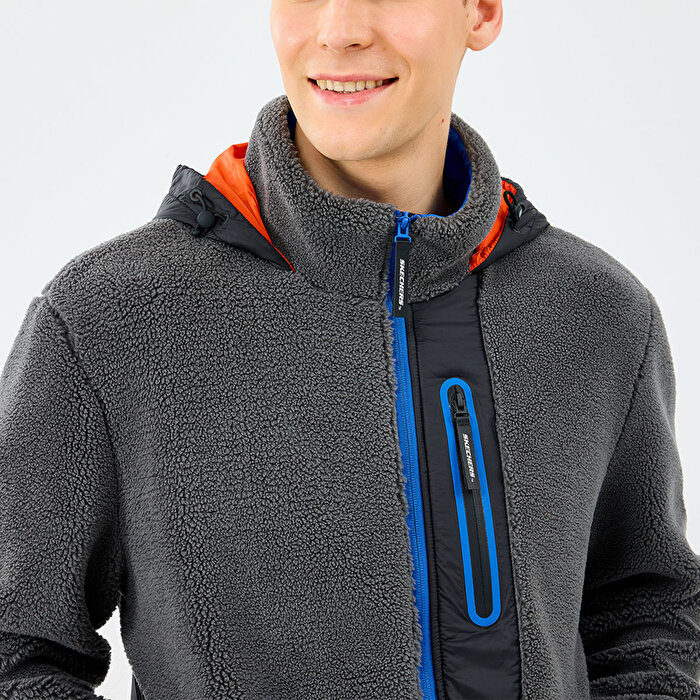 Skechers Outdoor Fleece Sherpa Erkek Kapüşonlu Ceket