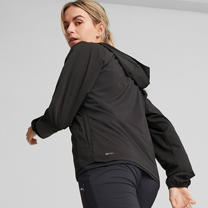 Puma Run Fav Hood Woven Kadın Siyah Kapüşonlu Ceket