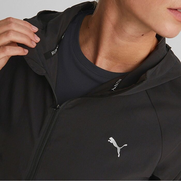 Puma Run Fav Hood Woven Kadın Siyah Kapüşonlu Ceket
