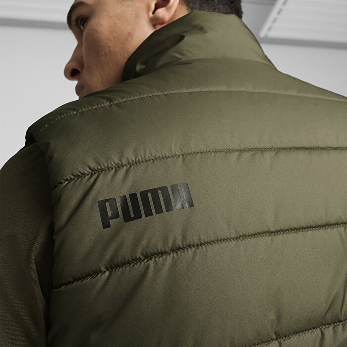 Puma Essential Padded Erkek Haki Dik Yaka Yelek