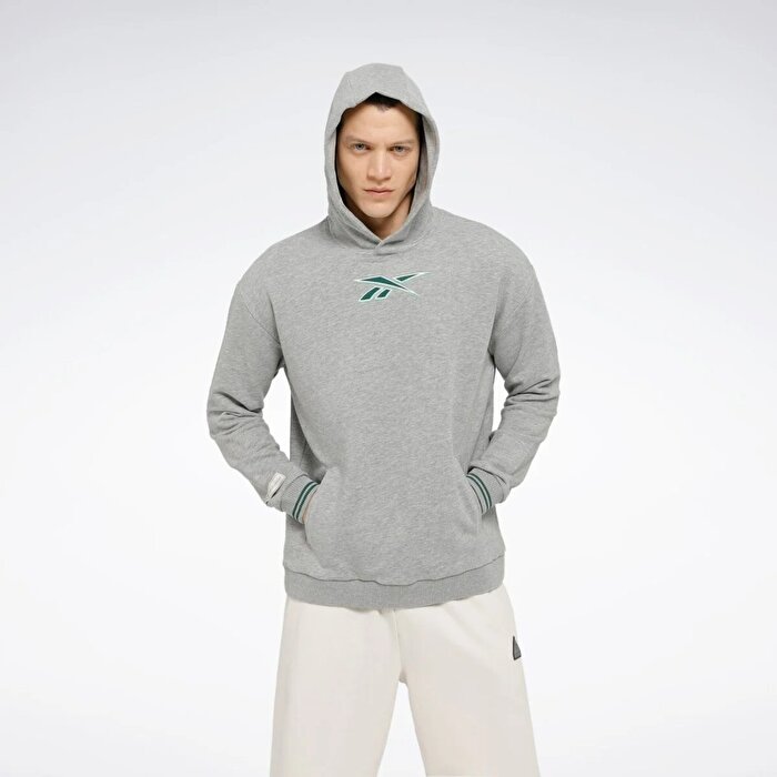 Reebok Classics Uniform Erkek Gri Kapüşonlu Sweatshirt