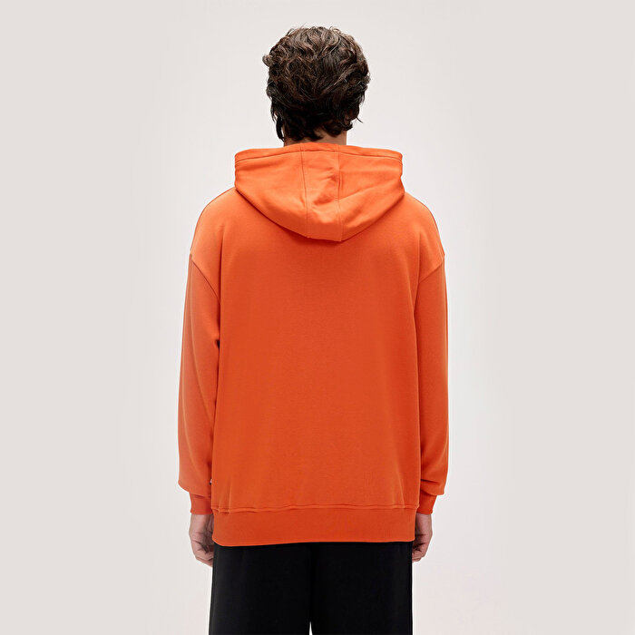 Bad Bear Drake Oversize Erkek Turuncu Kapüşonlu Hoodie